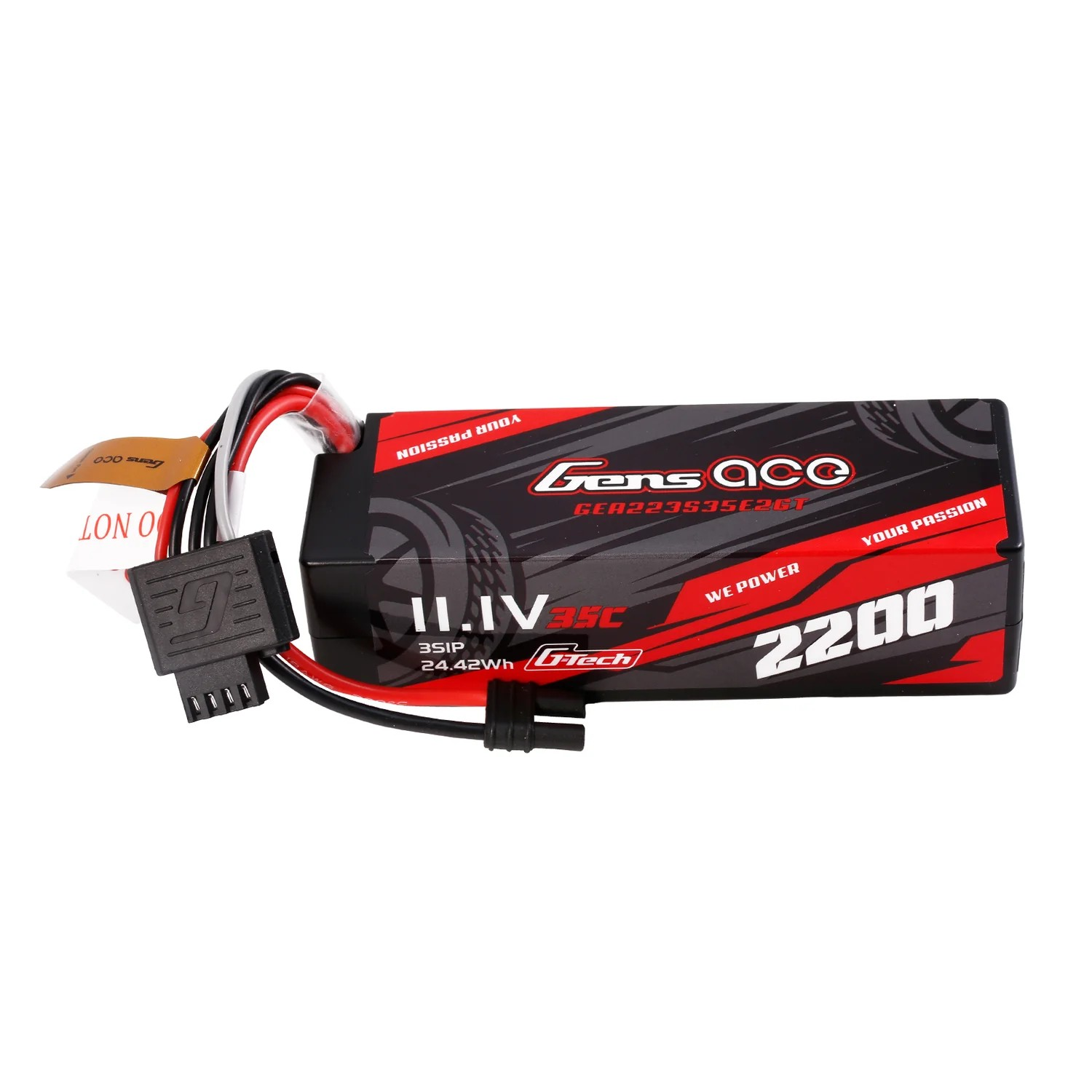 Gens ace 2200mAh 11.1V 35C 3S LiPo Battery με iEC2 Plug (Mini RC Series)