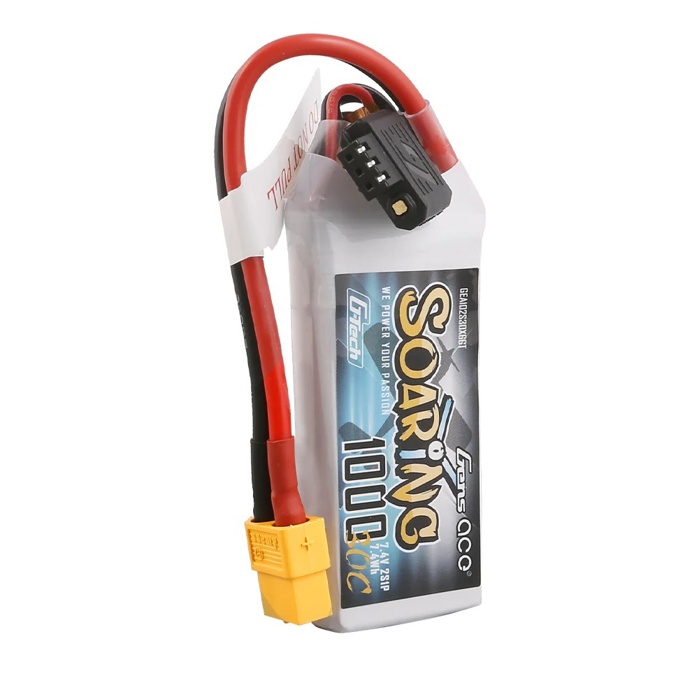 Gens Ace G-Tech Soaring 1000mAh 7.4V 30C 2S LiPo Battery XT60