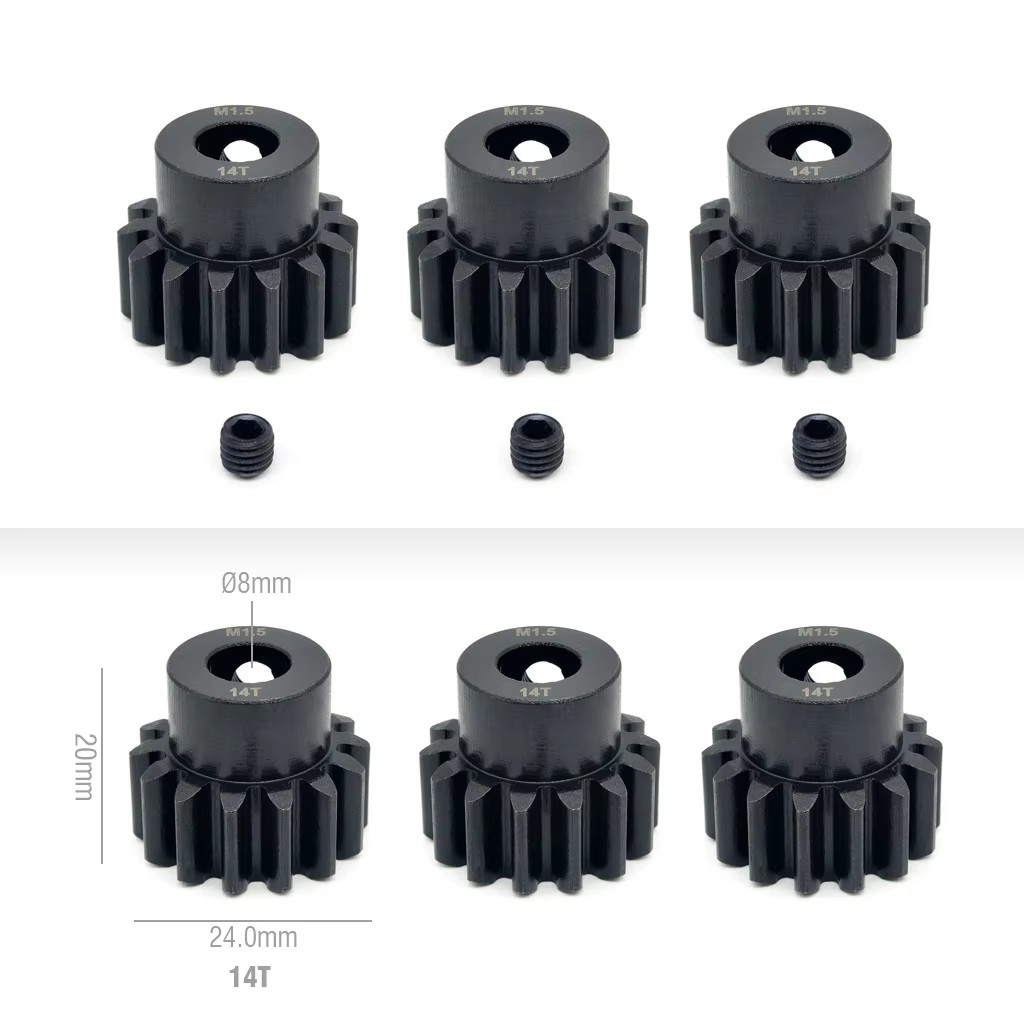 ProtonRC M1.5 8mm Bore 13t-16t Chromium Gear Pinion Motor for 1/5 RC Car Motor Shaft RC 55 56 Series