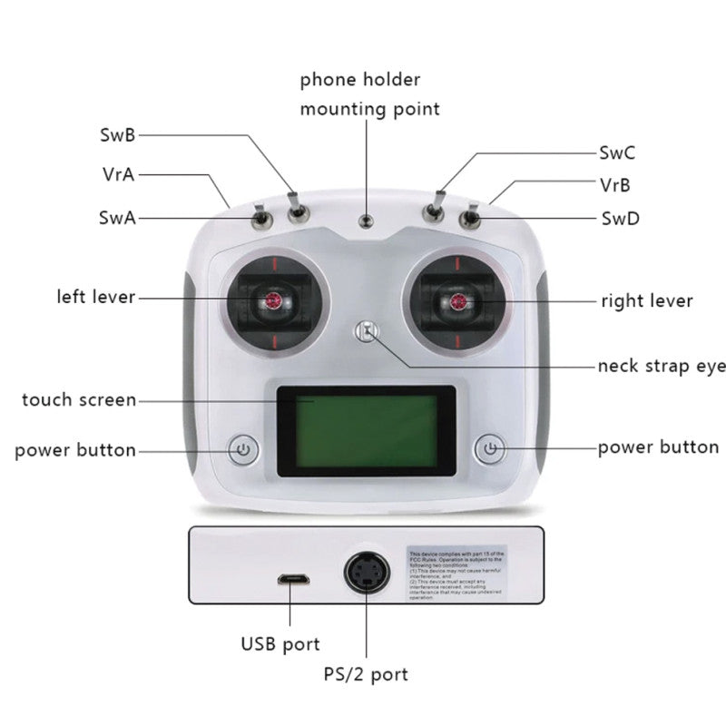 FlySky FS-i6S 10CH 2.4GHz Τηλεκατεύθυνση με iA6B Receiver