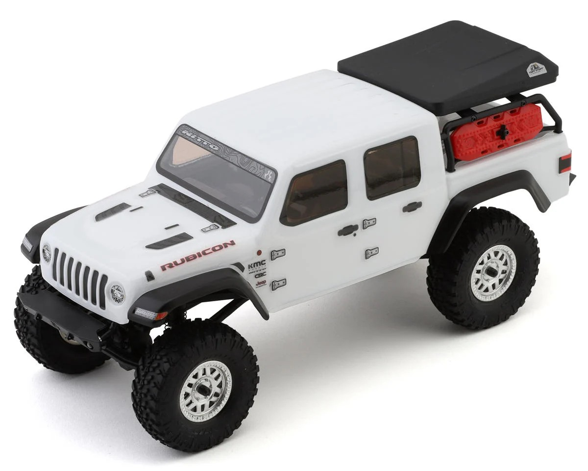 Axial SCX24 Jeep JT Gladiator 1/24 4WD RTR Scale Mini Crawler – White | 2.4GHz Radio