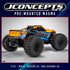 JConcepts Magma 6.0 Pre-Mounted Tires Medium με Μαύρες Ζάντες για Traxxas Maxx & Arrma Kraton/Kagama 4S