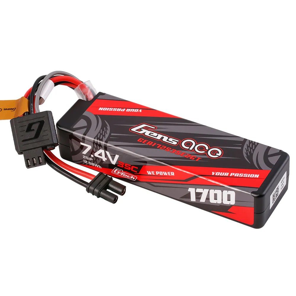 Gens ace G-Tech 1700mAh 7.4V 35C 2S HardCase LiPo Battery με iEC2 Plug