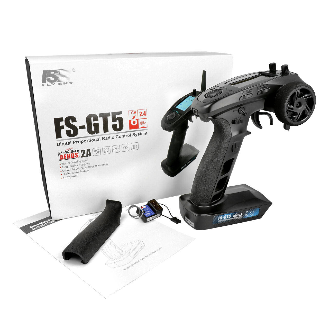 Flysky FS-GT5 6CH Radio Set – Τηλεκατεύθυνση 6 Καναλιών με Gyro Receiver για RC Αυτοκίνητα & Σκάφη