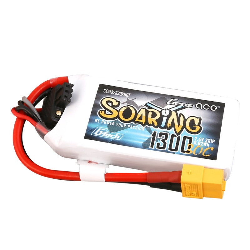 Gens ace G-Tech Soaring 1300mAh 7.4V 30C 2S LiPo Battery με XT60 Plug