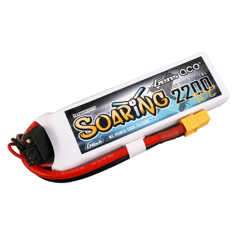 Gens Ace G-Tech Soaring 2200mAh 7.4V 30C 2S LiPo Battery XT60
