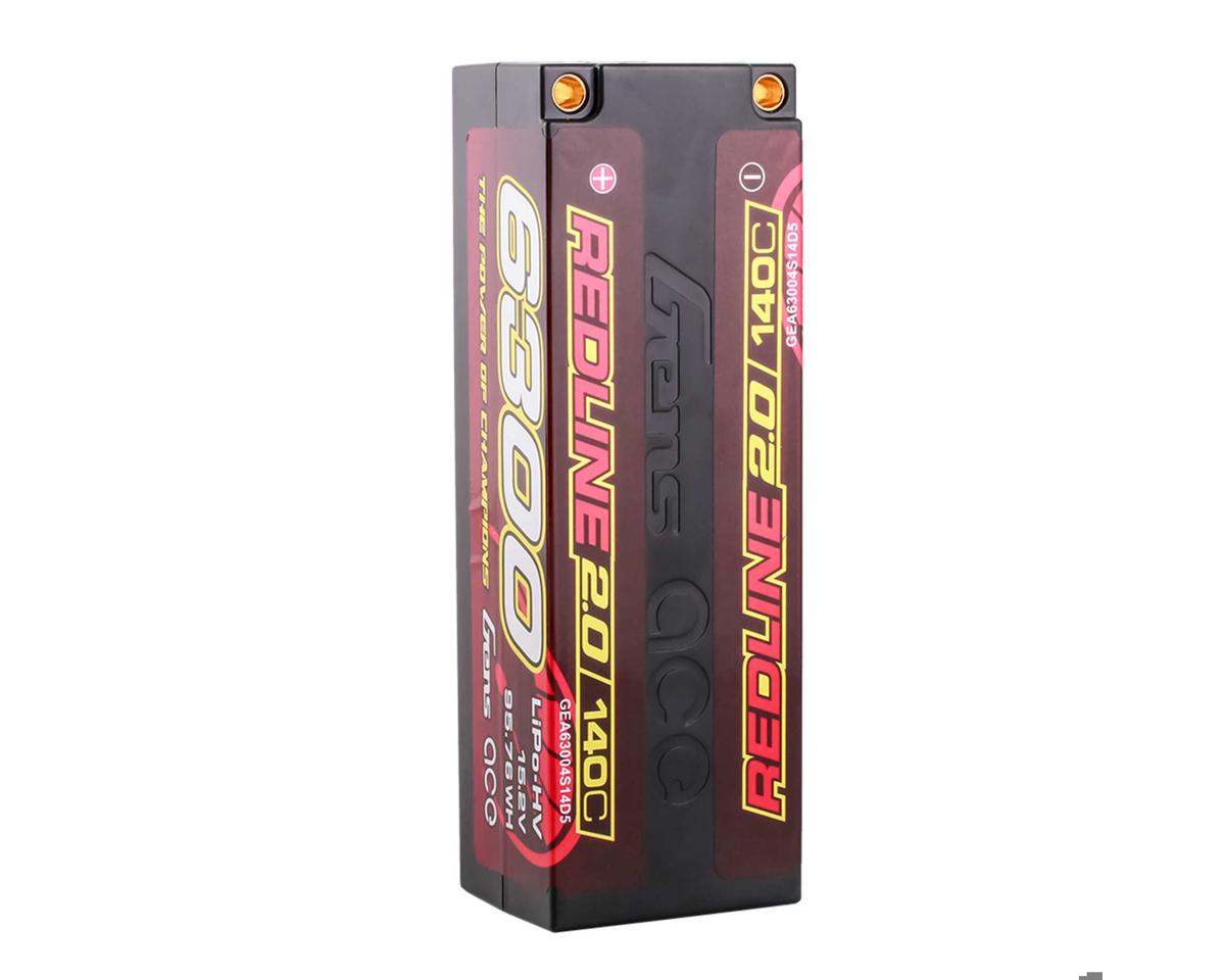 Gens Ace Redline 2.0 6300mAh 15.2V 140C 4S LiHV Battery 5mm Bullet