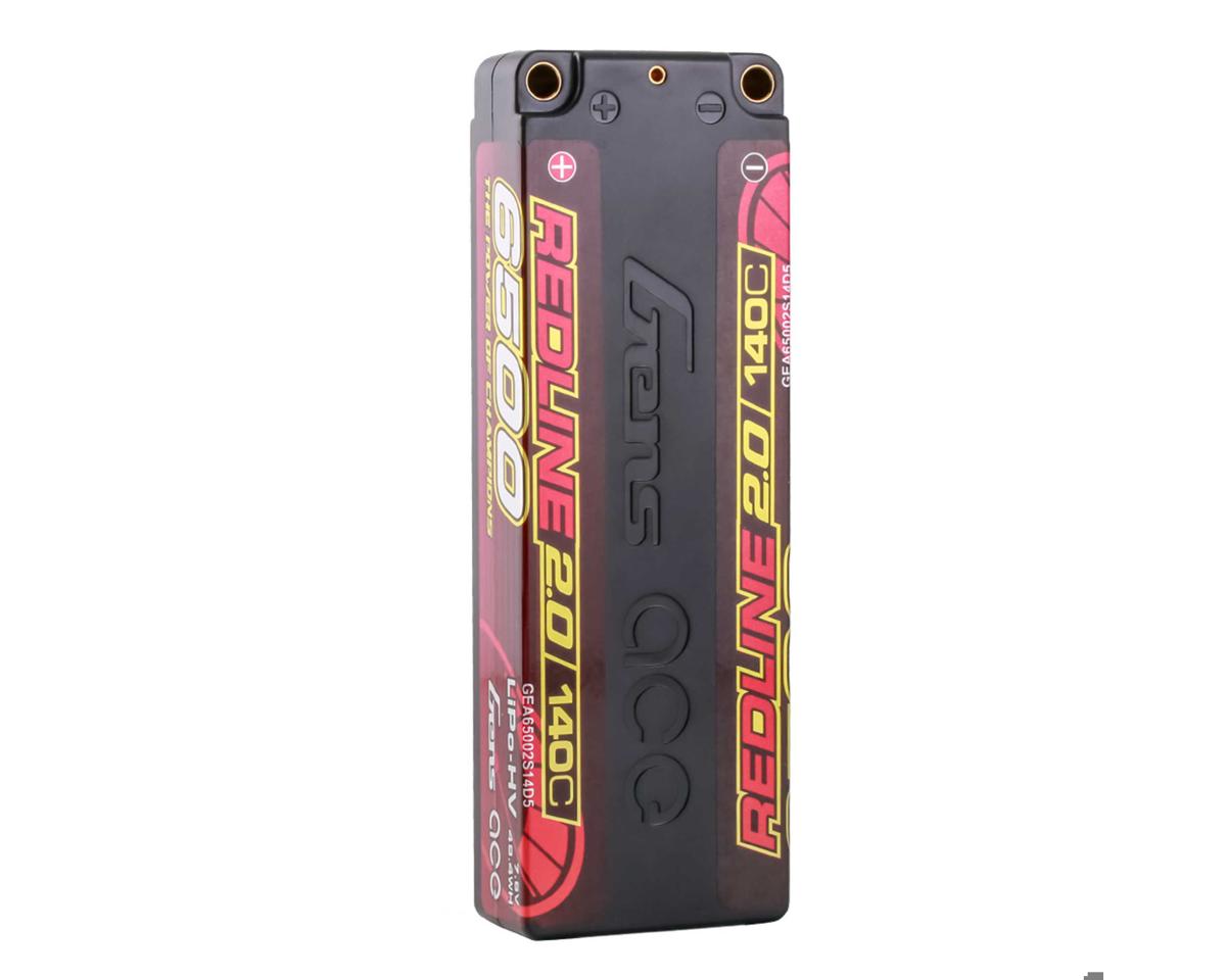 Gens Ace Redline 2.0 2S LCG LiHV Battery 140C (7.6V/65000mAh) w/5mm Bullets