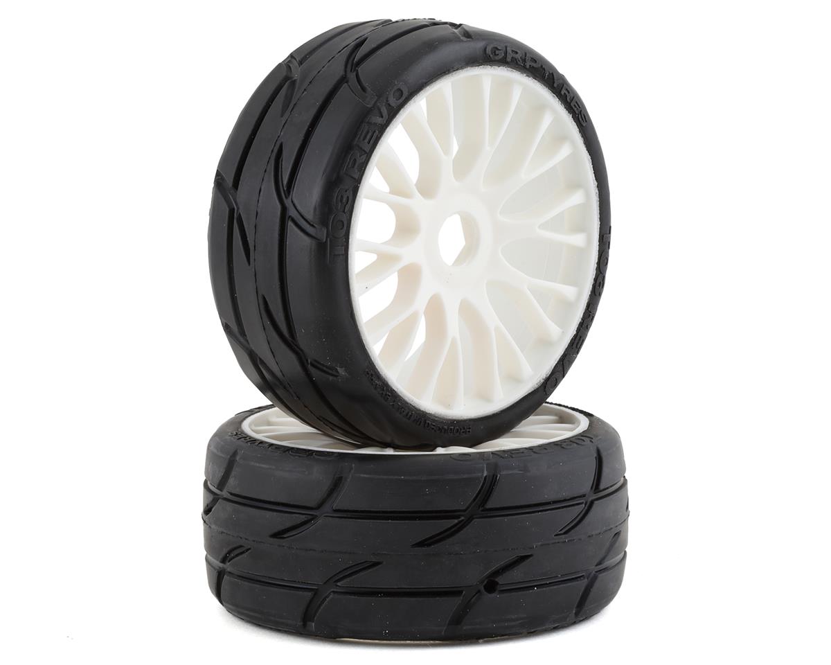 1/8 GT T03 REVO Mounted Tires – Κολλημένα Λάστιχα σε 20 Spoke FLEX White Wheels με Επιλογή Γόμας XB / XM