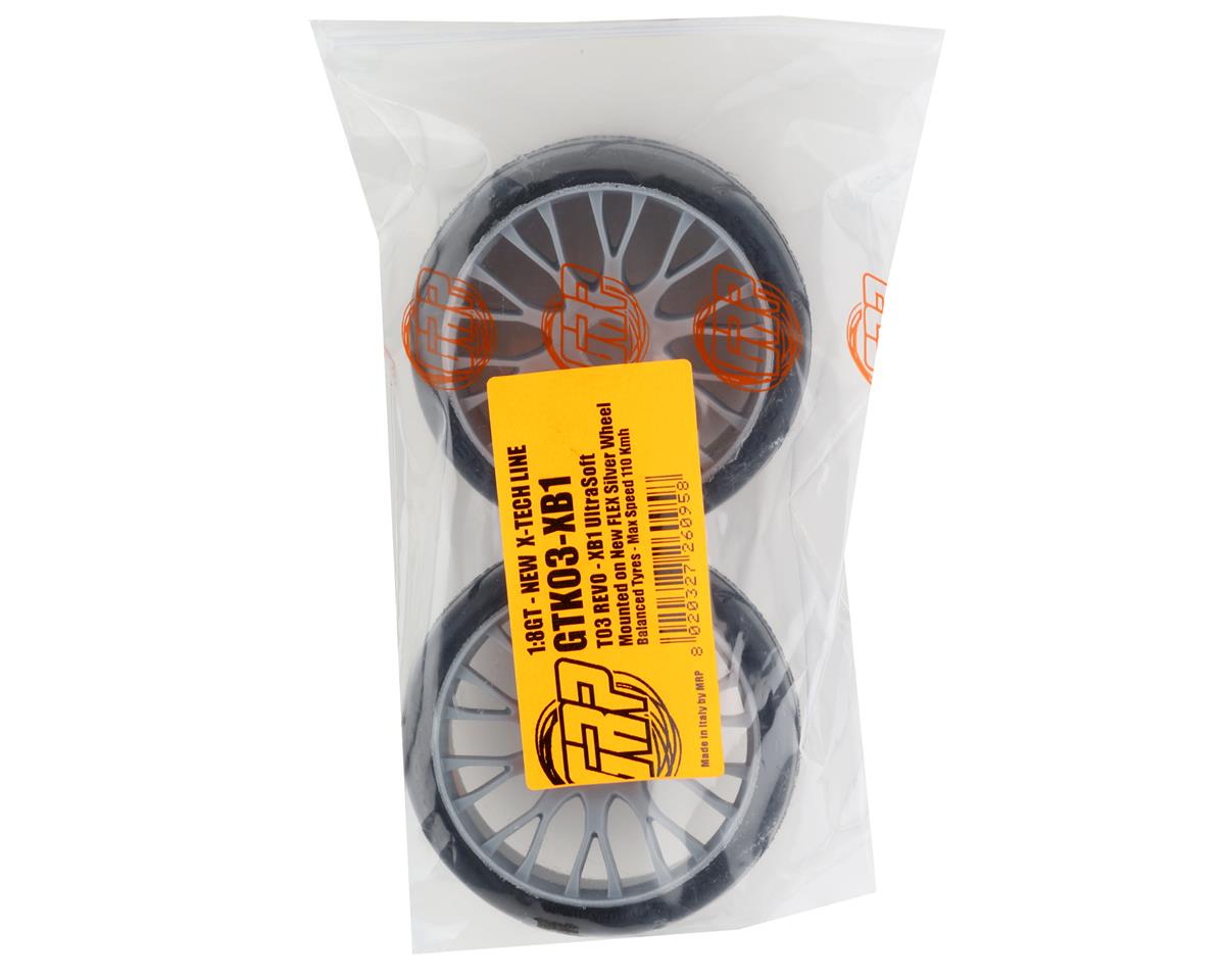 1/8 GT T03 REVO Mounted Tires – Κολλημένα Λάστιχα σε 20 Spoke FLEX Silver Wheels με Επιλογή Γόμας XB / XM