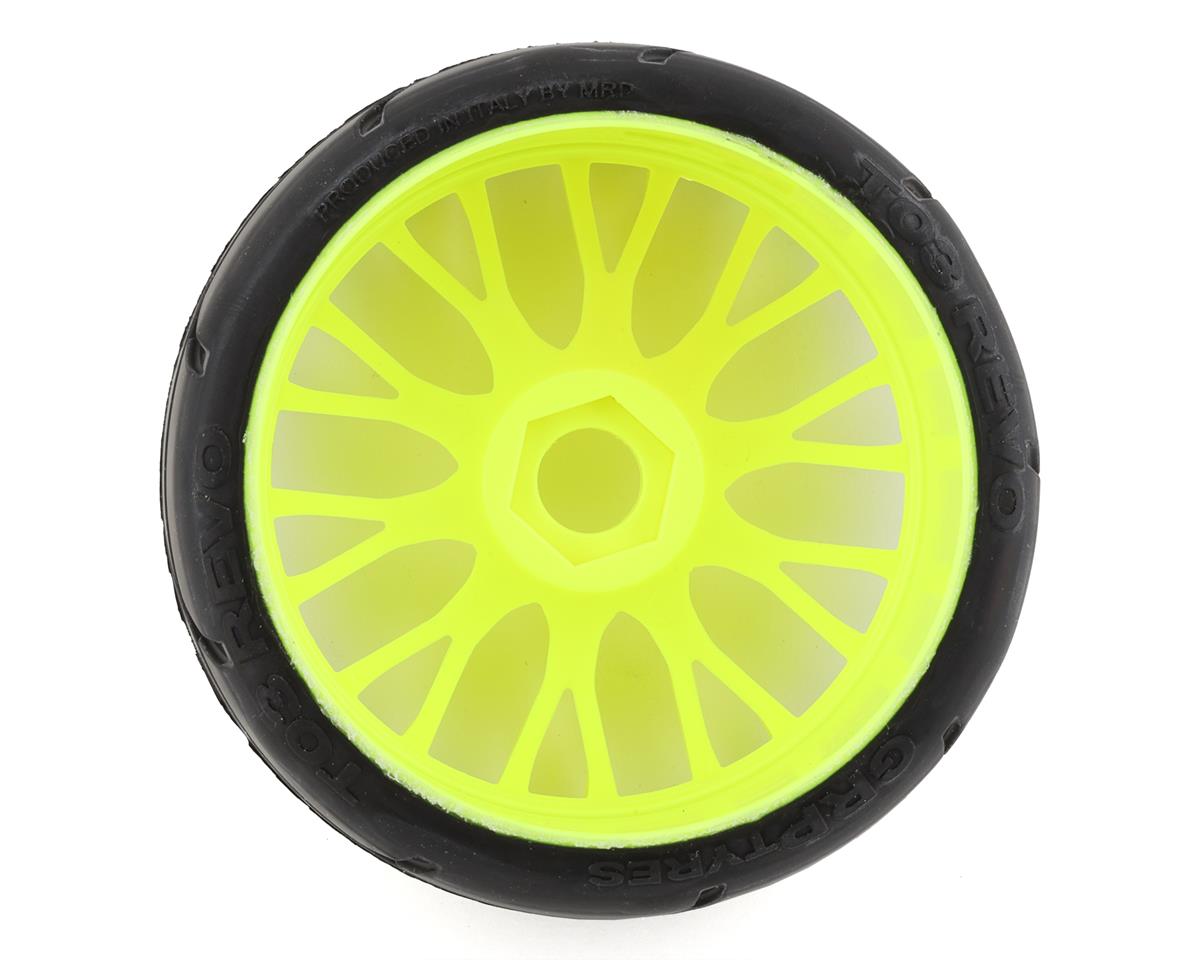 1/8 GT T03 REVO Mounted Tires – Κολλημένα Λάστιχα σε 20 Spoke FLEX Yellow Wheels με Επιλογή Γόμας XB / XM