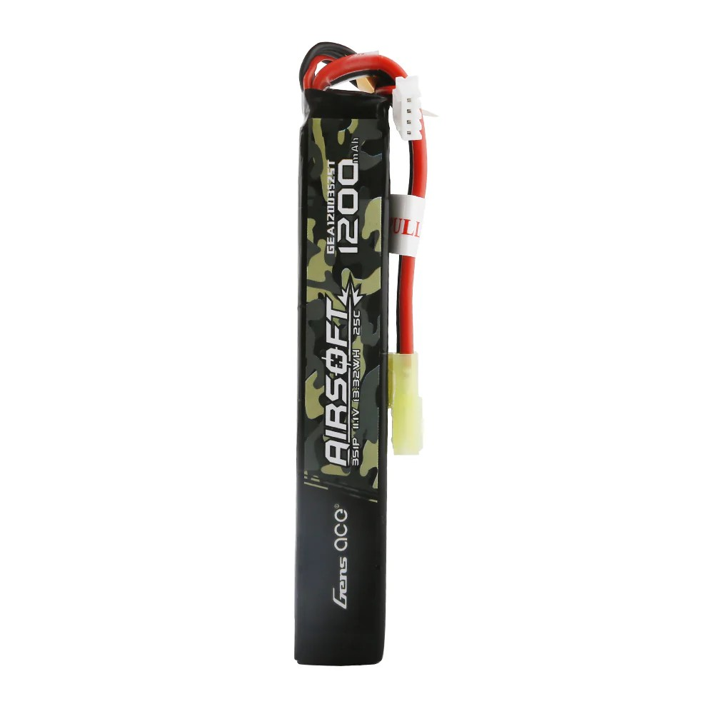 Gens ace 25C 1200mAh 3S1P 11.1V Airsoft Gun Lipo Battery with mini Tamiya Plug