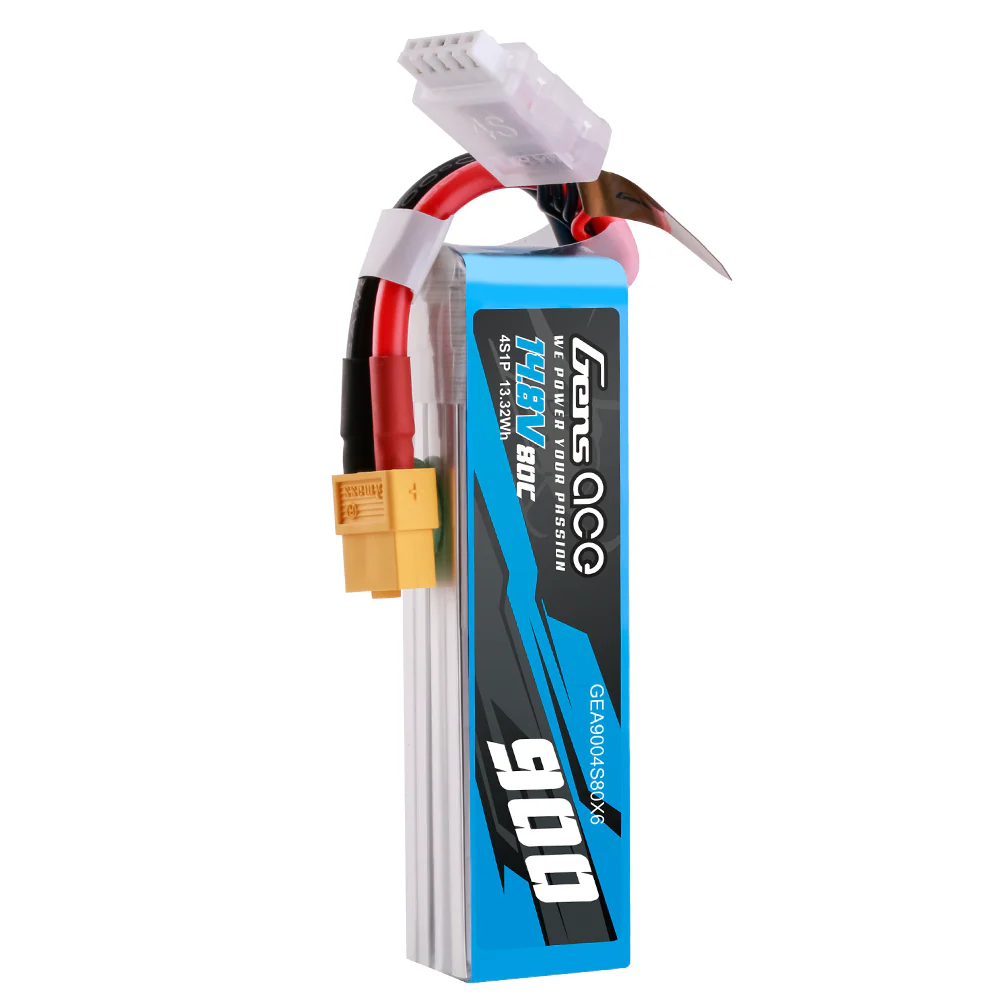 Gens Ace 900mAh 4S 14.8V 80C LiPo XT60 – Μπαταρία για F5J & Performance Motorgliders