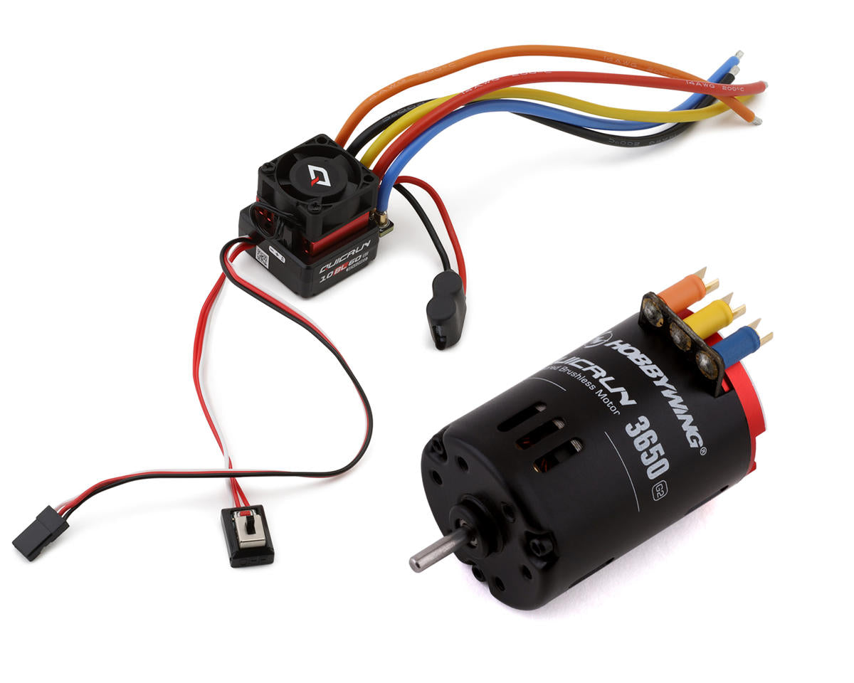 Hobbywing QuicRun 10BL60 SD G2 Sensored Brushless ESC & QR3650 G2 Motor Combo 10.5T (3600KV)