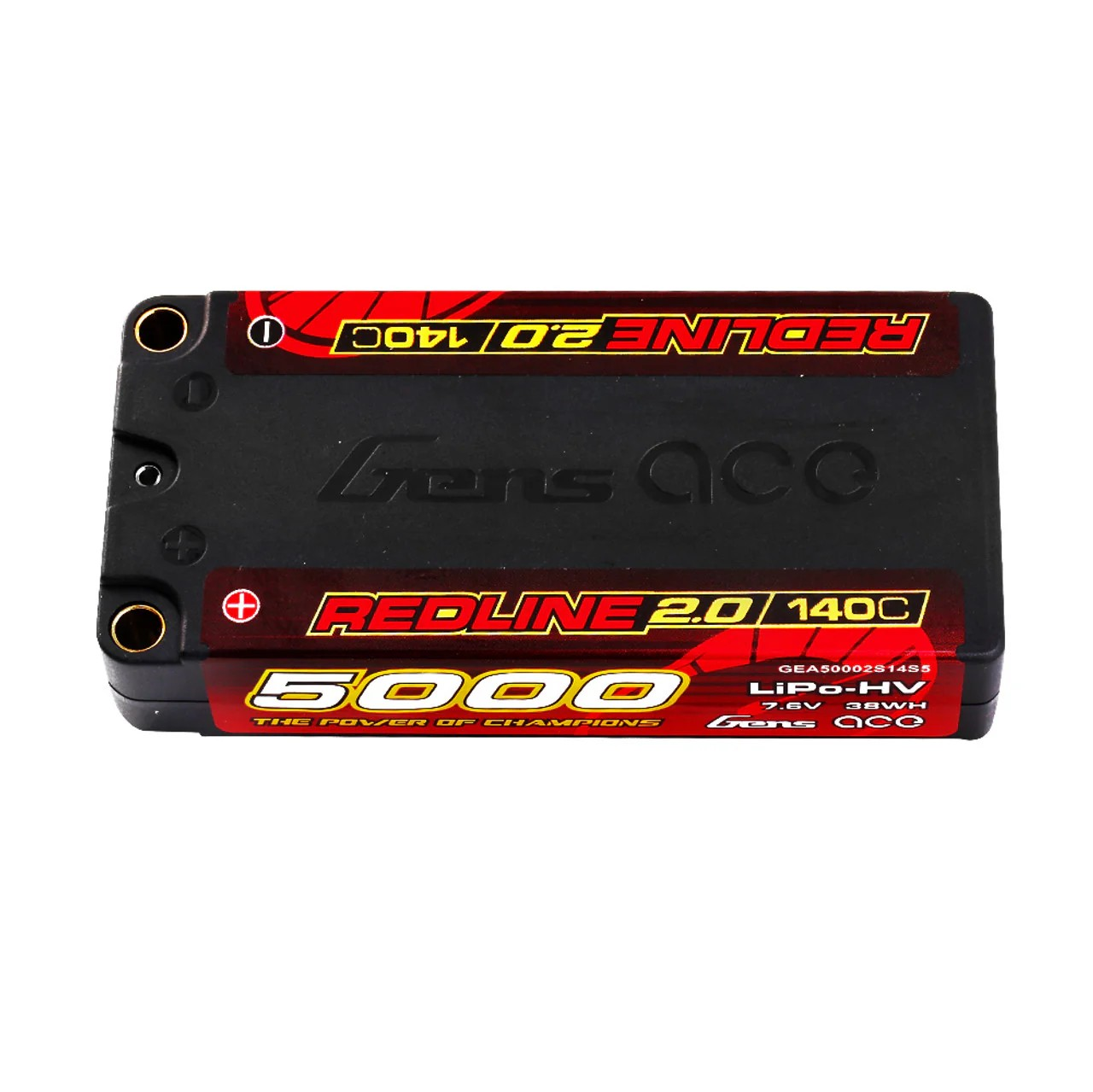 Gens ace Redline 2.0 Series 5000mAh 2S HV 140C Hardcase LiPo | Racerc