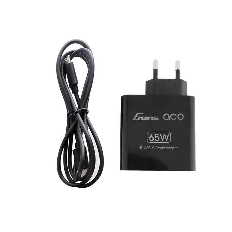 Gens Ace 65W Power Supply Adapter EU – USB-C Τροφοδοτικό 65W με Ευρωπαϊκό Βύσμα