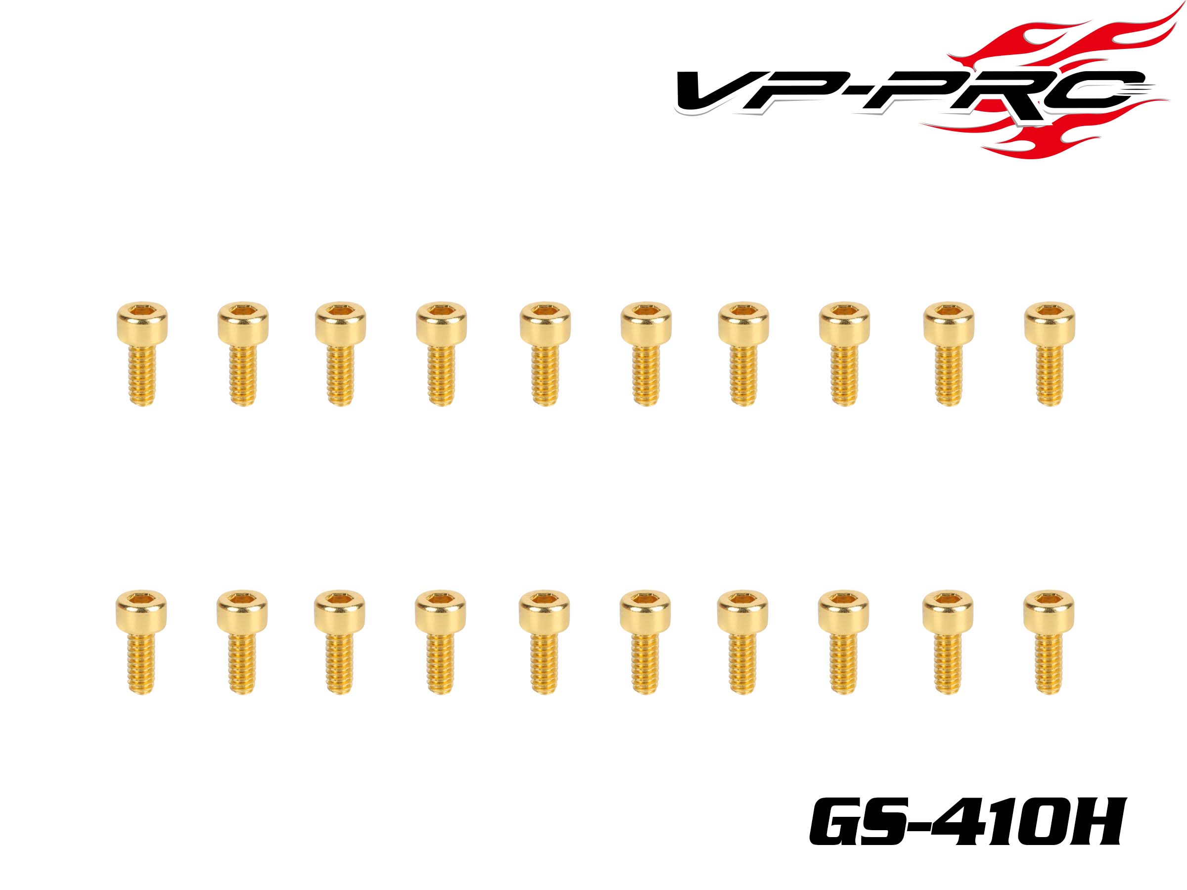 VP Pro 4mmx10mm Gold Plated Alloy Steel Hex. Socket Head Screws（20pcs)