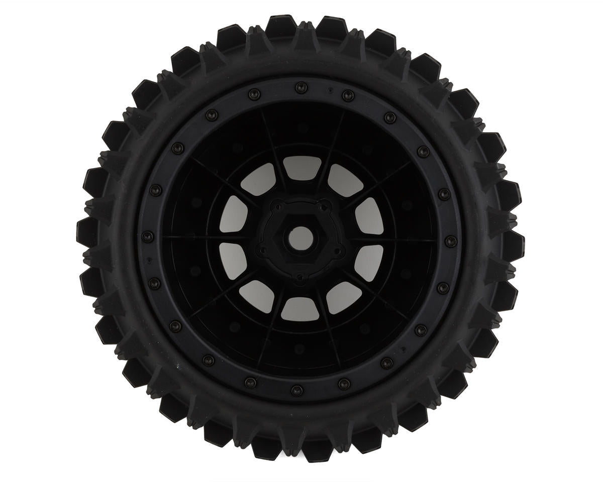 JConcepts Magma Pre-Mounted Monster Truck Tires με Hazard Wheels Μαύρα (2) Platinum Compound