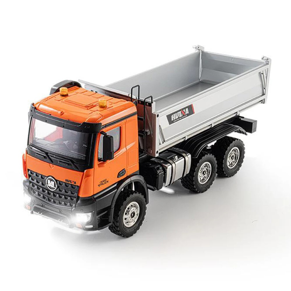 HUINA 1598 1/14 RC Dump Truck 6x6 11CH 2.4GHz – Τηλεκατευθυνόμενο Φορτηγό Ανατροπής Orange