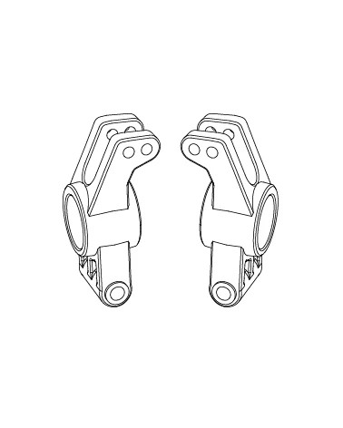 MJX Hyper Go 14211 Rear Wheel Hub Carriers 14260C – Πίσω Άκρα Τροχών