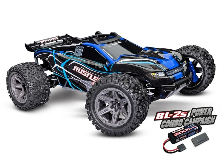 Traxxas Rustler 4X4 BL-2s Brushless 1/10 Stadium Truck Blue 🎁 ΔΩΡΟ Traxxas Μπαταρία & Φορτιστής**