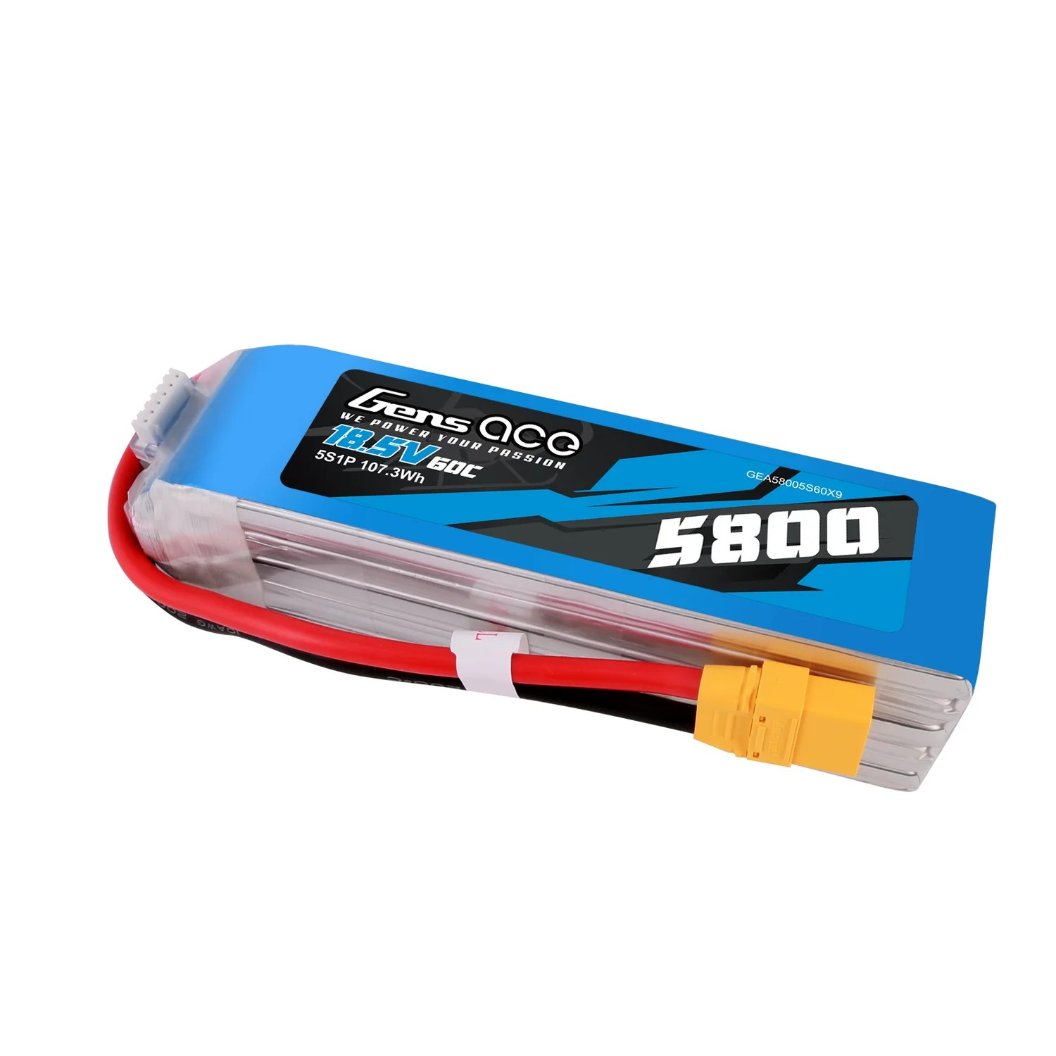 Gens ace 5800mAh 18.5V 60C 5S LiPo Battery με XT90 Plug