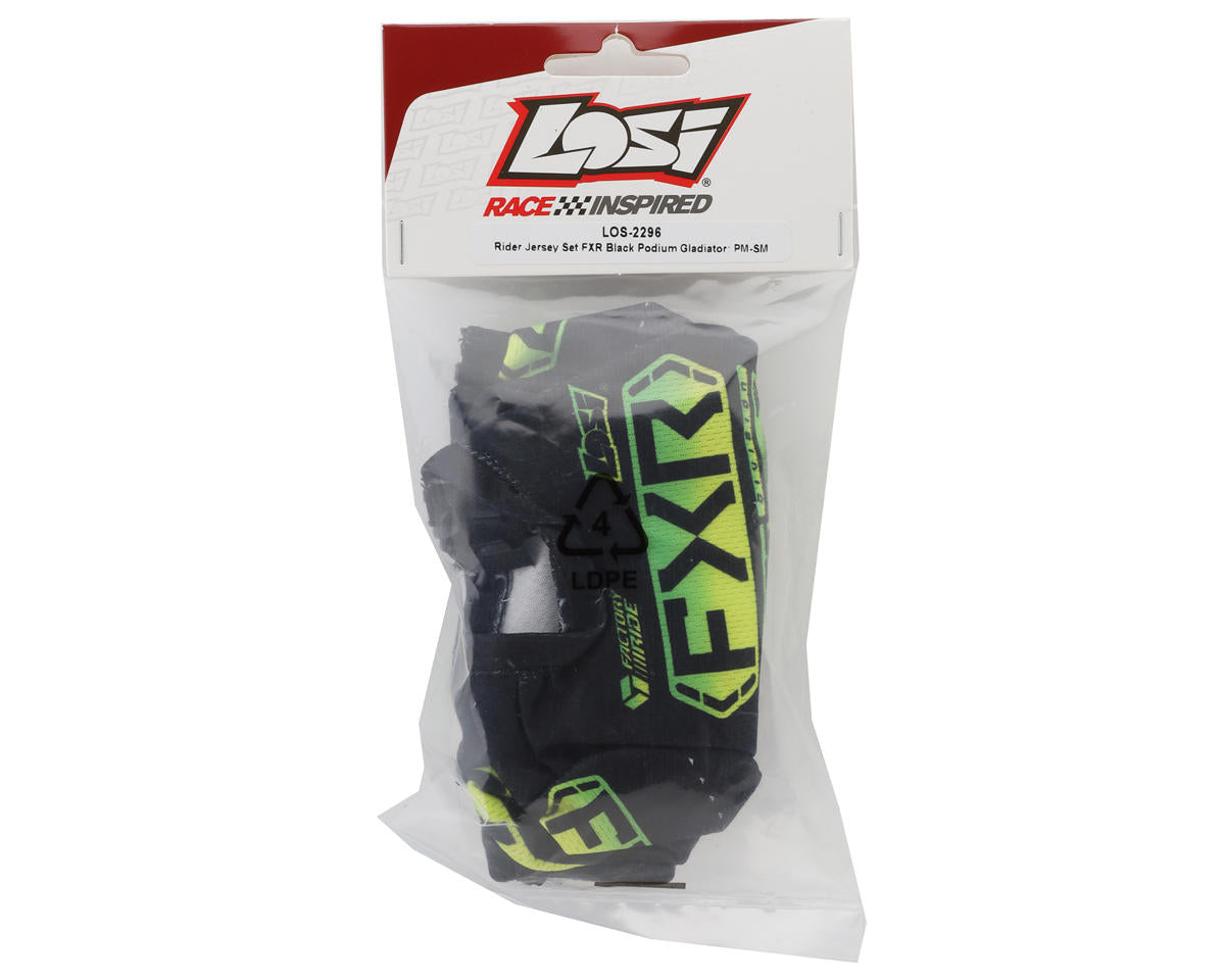 Losi Promoto® MX/SM FXR Podium Gladiator Rider Jersey Set (Black)