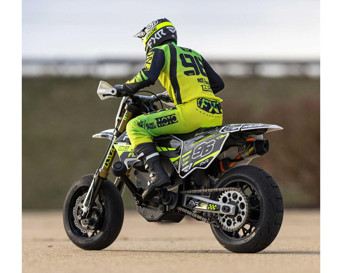 Losi Promoto-SM FXR Supermoto RTR 1/4 Brushless Motorcycle (White/FRX) w/2.4GHz Radio, Battery & Charger