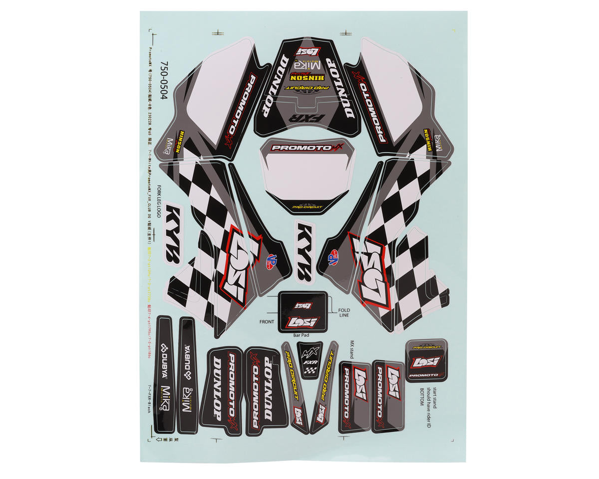 Losi Promoto-MX Green Plastics w/Pro-Circuit Graphics