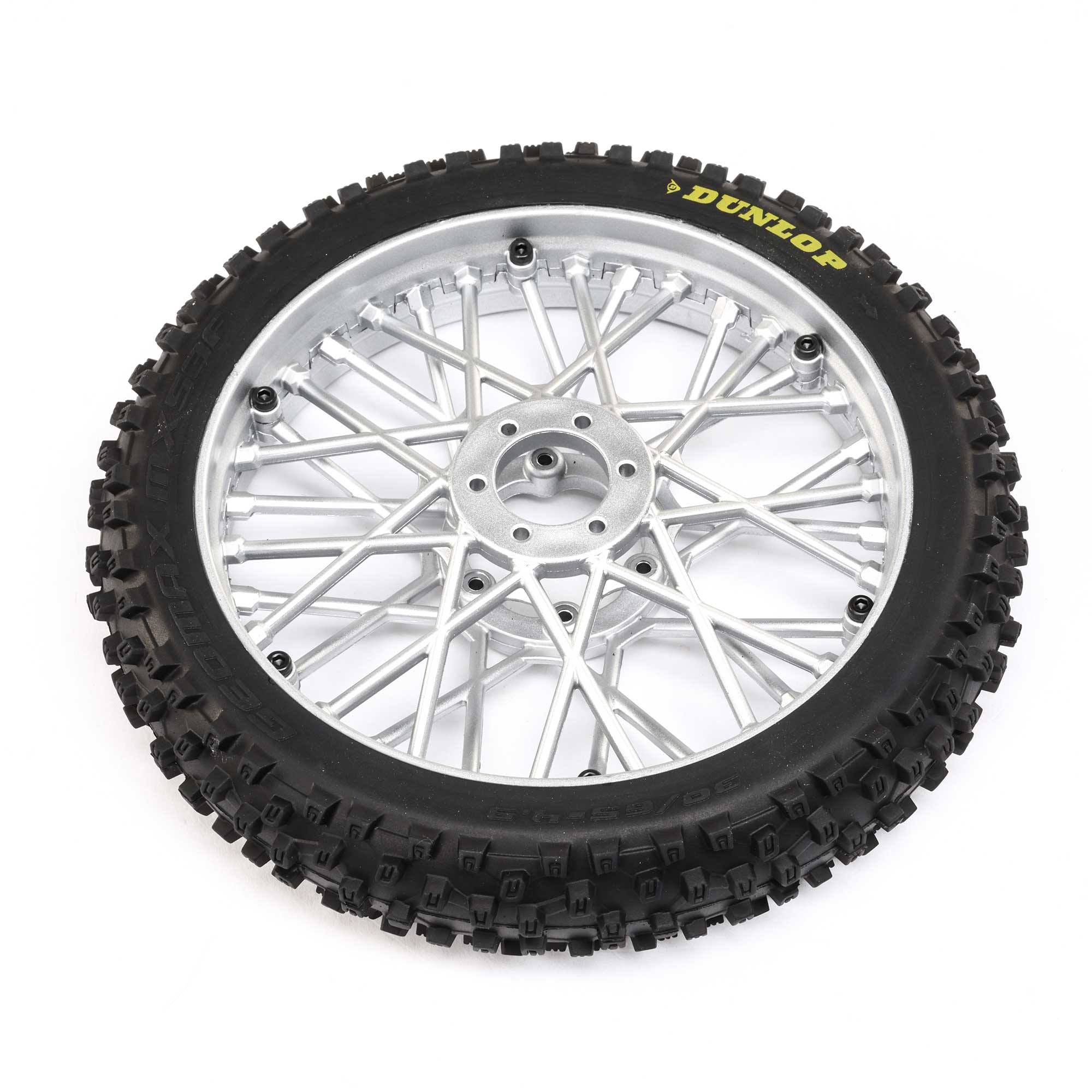 Losi Dunlop MX53 Εμπρός Ελαστικό με Ζάντα Χρωμίου για Promoto-MX – LOS46006
