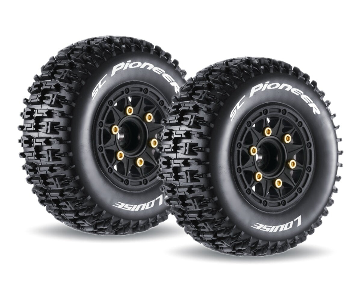 Louise SC-PIONEER 1/10 Short Course Tires Soft με Μαύρες Ζάντες & Replaceable Hex System