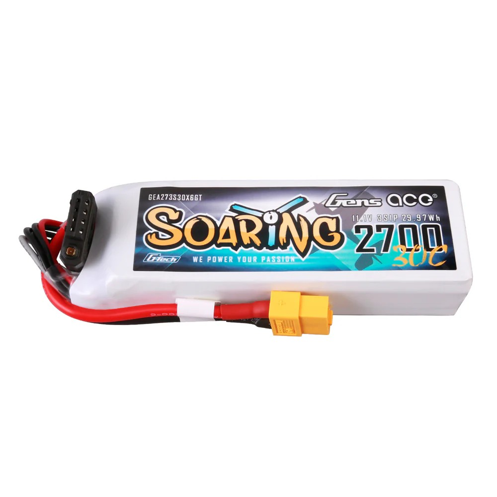 Gens ace G-Tech Soaring 2700mAh 11.1V 30C 3S LiPo Battery με XT60 Plug