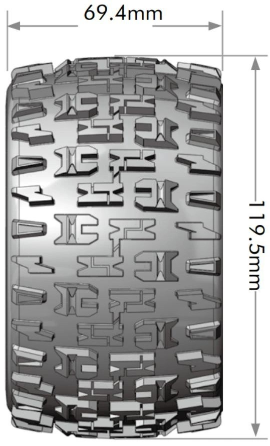 Louise MT-PIONEER 1/10 Soft Tires & Wheels LT3202SX – Removable Hex System