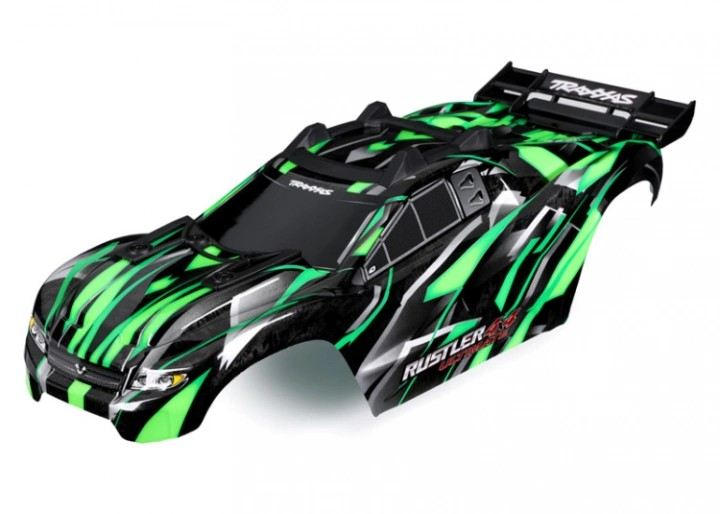 Traxxas Body Rustler 4x4 Ultimate Green Complete Clipless