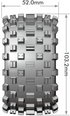 Louise RC ST-ROCK 1/10 Soft Tires & Wheels (2) | Removable Hex 12mm, 14mm & 17mm