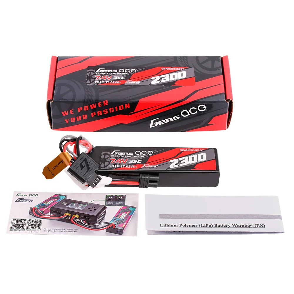 Gens ace G-Tech 2300mAh 7.4V 35C 2S LiPo Battery με iEC2 Plug