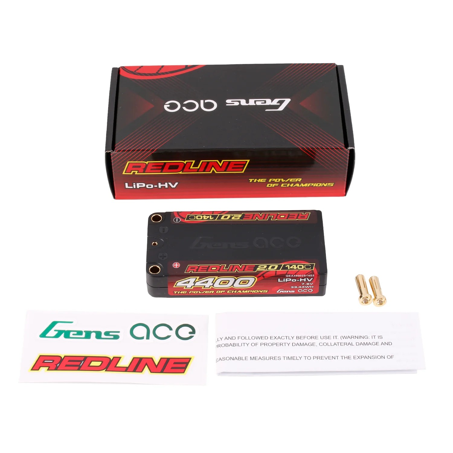 Gens ace Redline 2.0 Series 4400mAh 2S HV 140C Hardcase LiPo | Racerc