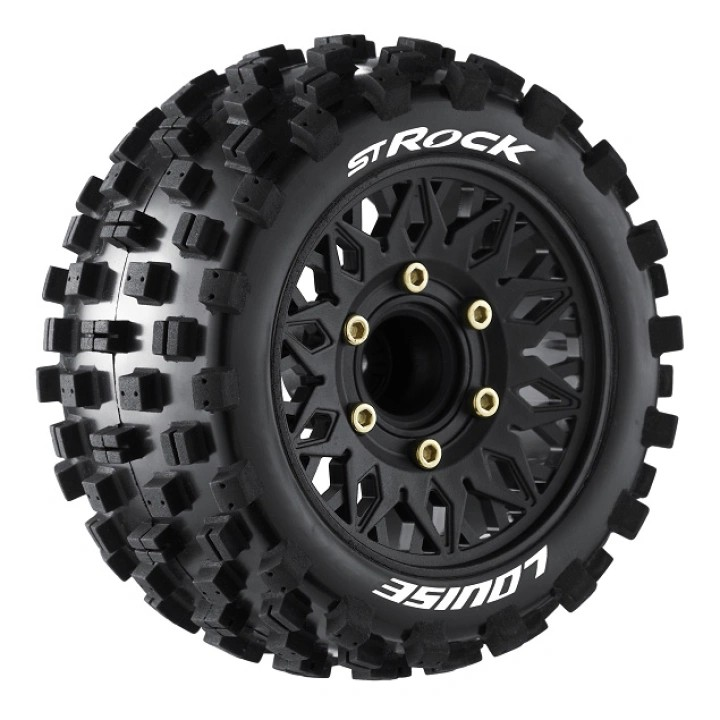 Louise RC ST-ROCK 1/10 Soft Tires & Wheels (2) | Removable Hex 12mm, 14mm & 17mm