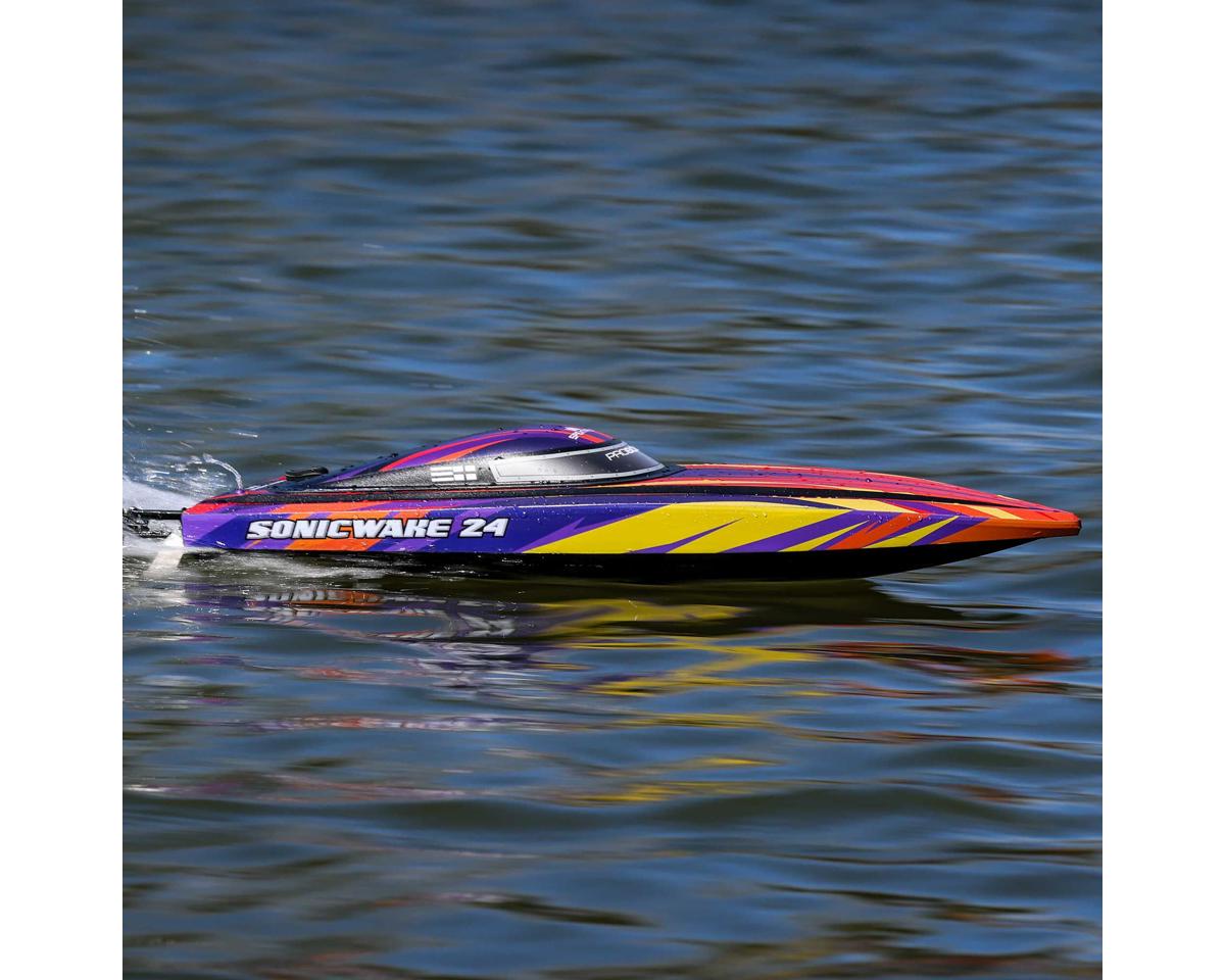 Pro Boat Sonicwake 24 Self-Righting RTR Brushless Boat Red 24" Deep-V Brushless RTR με μπαταρία & φορτιστή