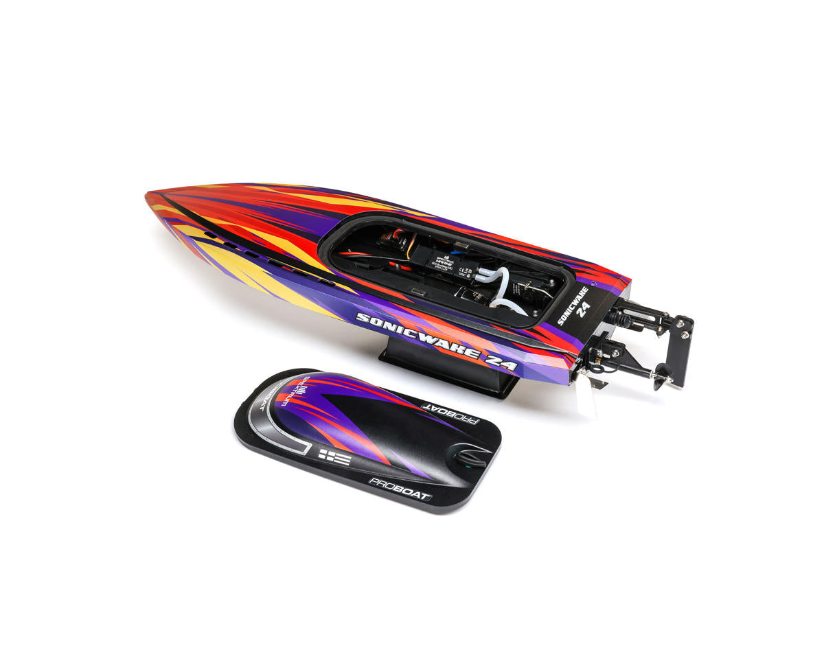 Pro Boat Sonicwake 24 Self-Righting RTR Brushless Boat Red 24" Deep-V Brushless RTR με μπαταρία & φορτιστή