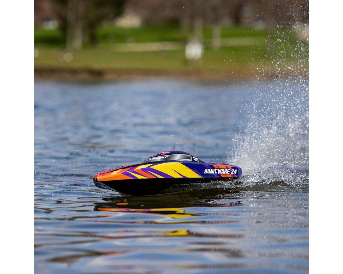 Pro Boat Sonicwake 24 Self-Righting RTR Brushless Boat Red 24" Deep-V Brushless RTR με μπαταρία & φορτιστή