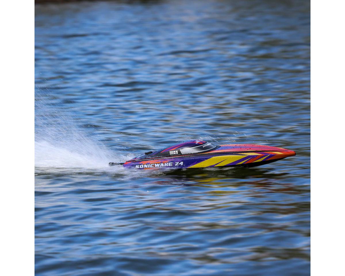 Pro Boat Sonicwake 24 Self-Righting RTR Brushless Boat Red 24" Deep-V Brushless RTR με μπαταρία & φορτιστή