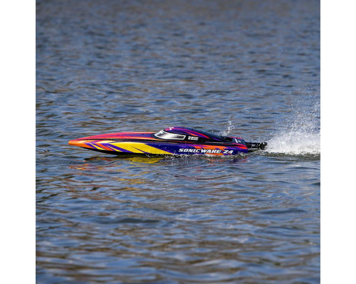 Pro Boat Sonicwake 24 Self-Righting RTR Brushless Boat Red 24" Deep-V Brushless RTR με μπαταρία & φορτιστή