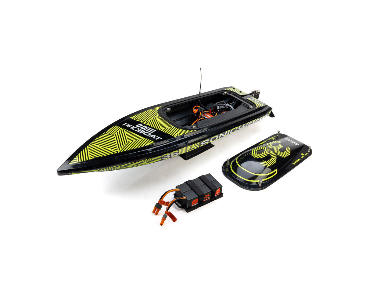 Pro Boat Sonicwake 36” V3 Self-Righting RTR V-Hull Brushless Boat Black – 8S Deep-V Boat με Spektrum SLT3