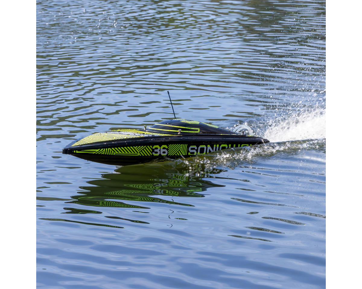 Pro Boat Sonicwake 36” V3 Self-Righting RTR V-Hull Brushless Boat Black – 8S Deep-V Boat με Spektrum SLT3