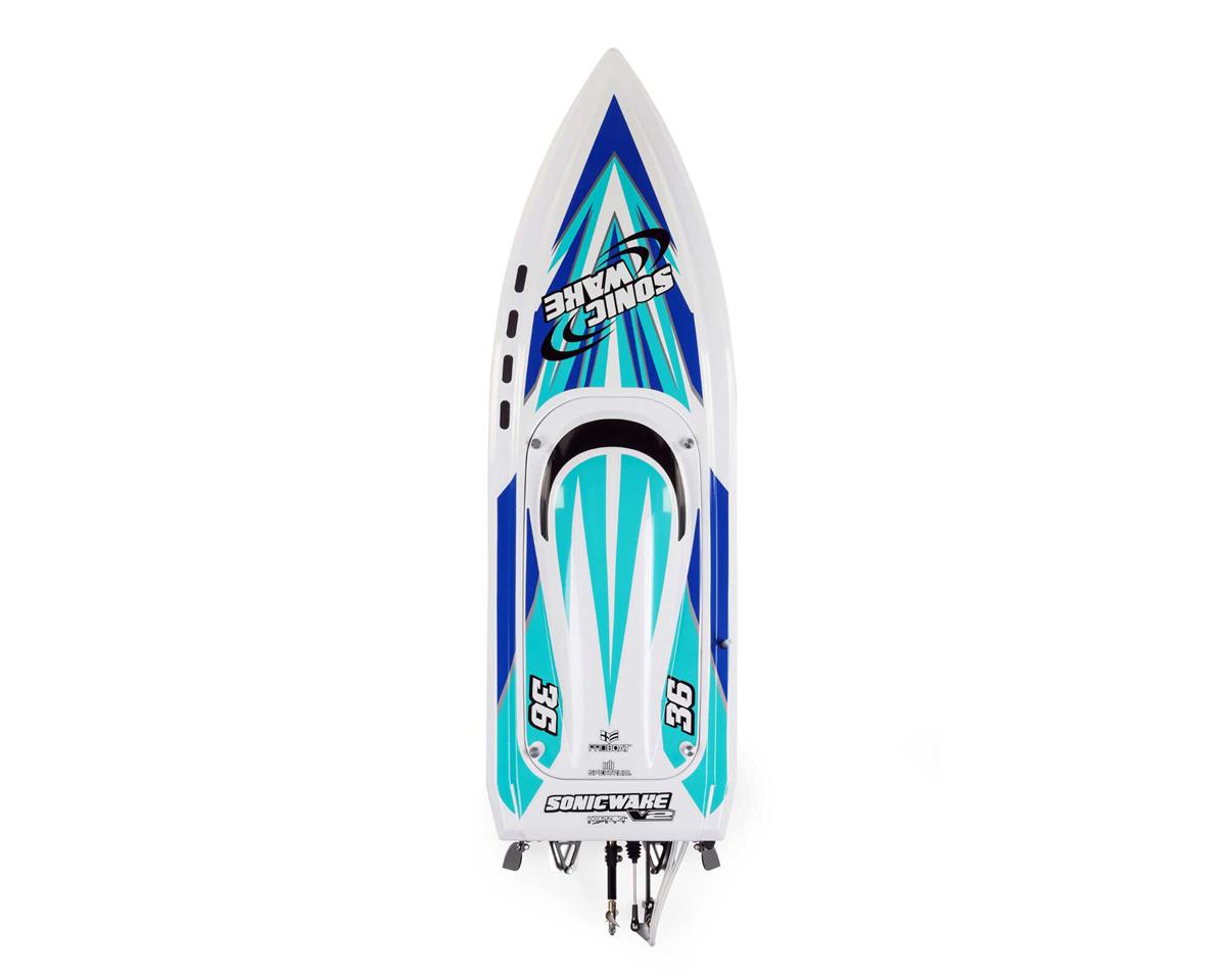 Pro Boat Sonicwake 36 Self-Righting RTR Brushless Deep-V Boat Λευκό