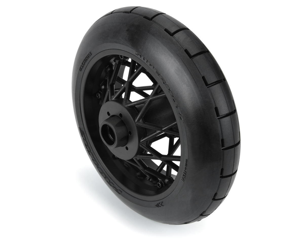Pro-Line Supermoto Rear Tire & Wheel Set για Losi Promoto-MX 1/4 (Μαύρο)