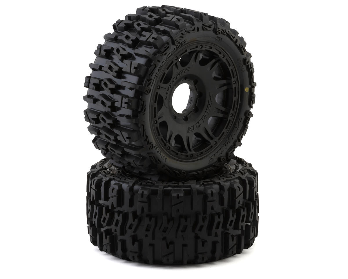 Pro-Line Trencher 5.7 Pre-Mounted Tires Raid Wheels Black (2pcs) 24mm