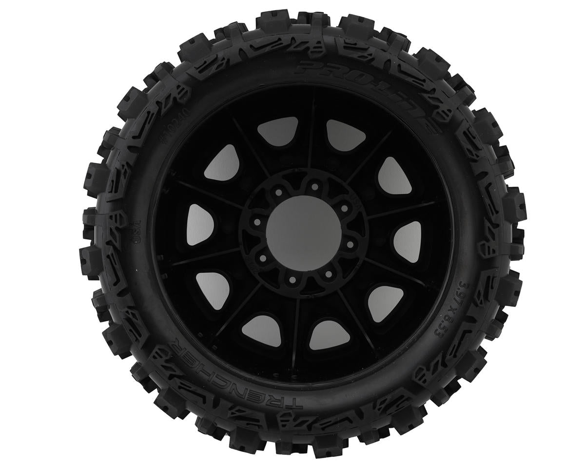 Pro-Line Trencher 5.7 Pre-Mounted Tires Raid Wheels Black (2pcs) 24mm