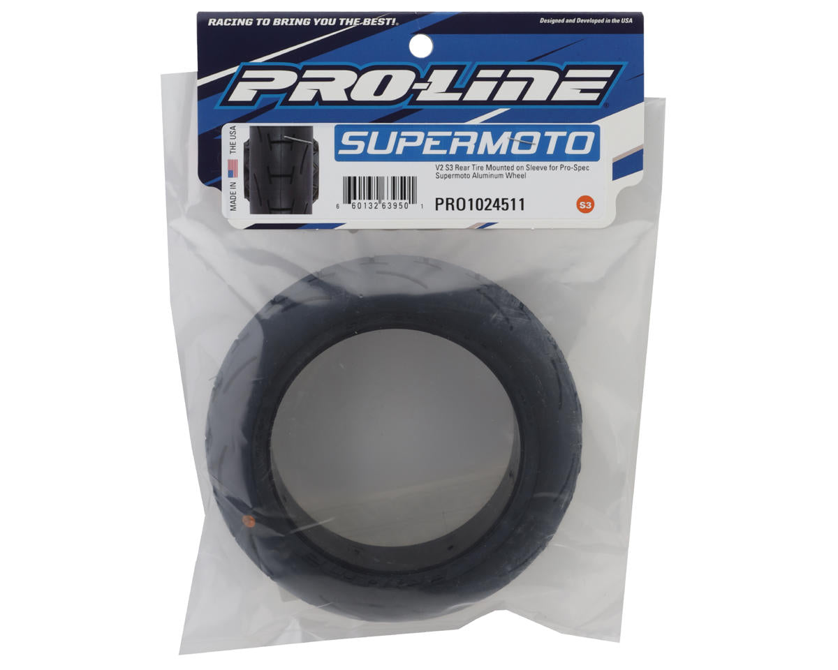Pro-Line 1/4 Supermoto 2.0 Rear Tire w/Sleeve (S35 - Soft)